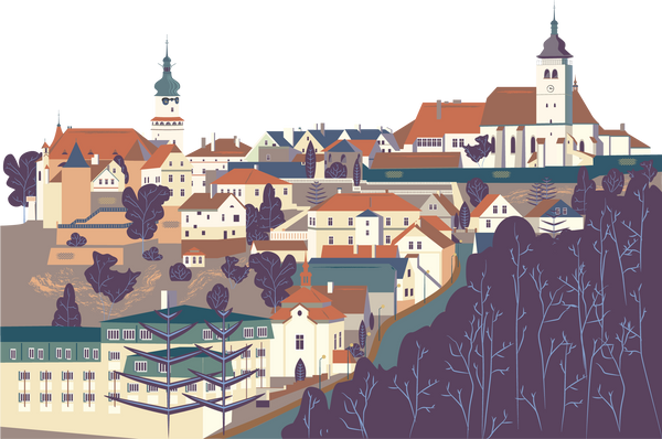 European Town Illustration